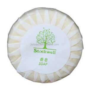 Biodegradable Portable Round Solid Soap Set with Pleated Paper Packaging