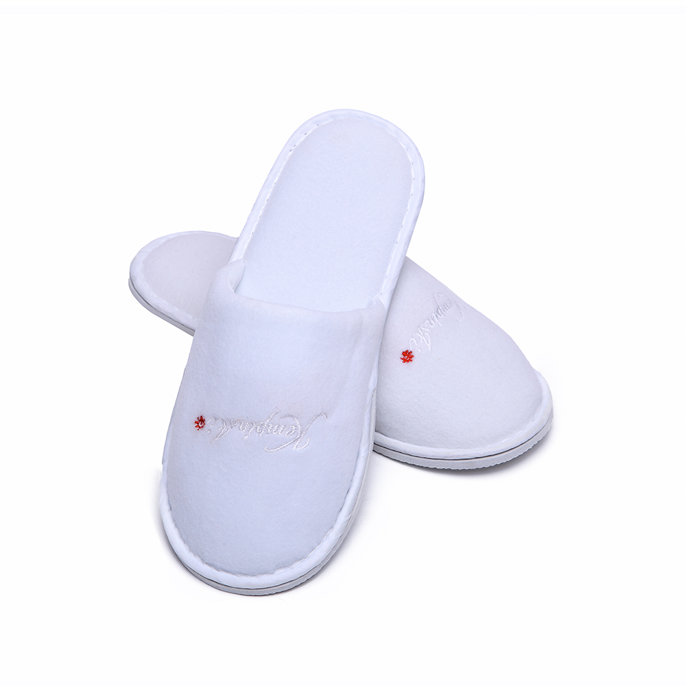 Disposable Cotton Plush Slippers with Thick Sole for Men & Women - Image 6