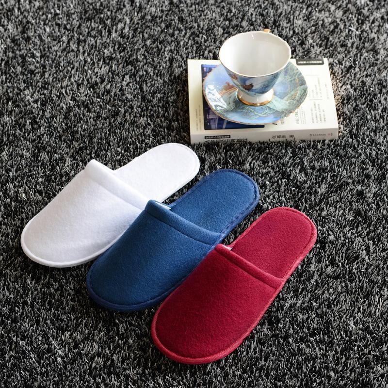 Disposable Customized Logo Hotel Amenities Unisex Soft Slippers One Use - Image 4