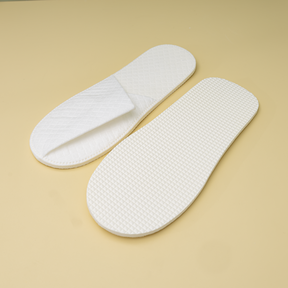 Disposable Slipper in White Coral Fleece for Hotels & Spas with Logo - Image 6