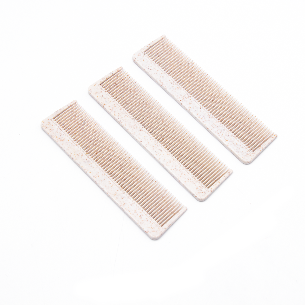 Eco-Friendly Biodegradable Portable Comb Colorful Disposable Anti-Static Wheat Straw