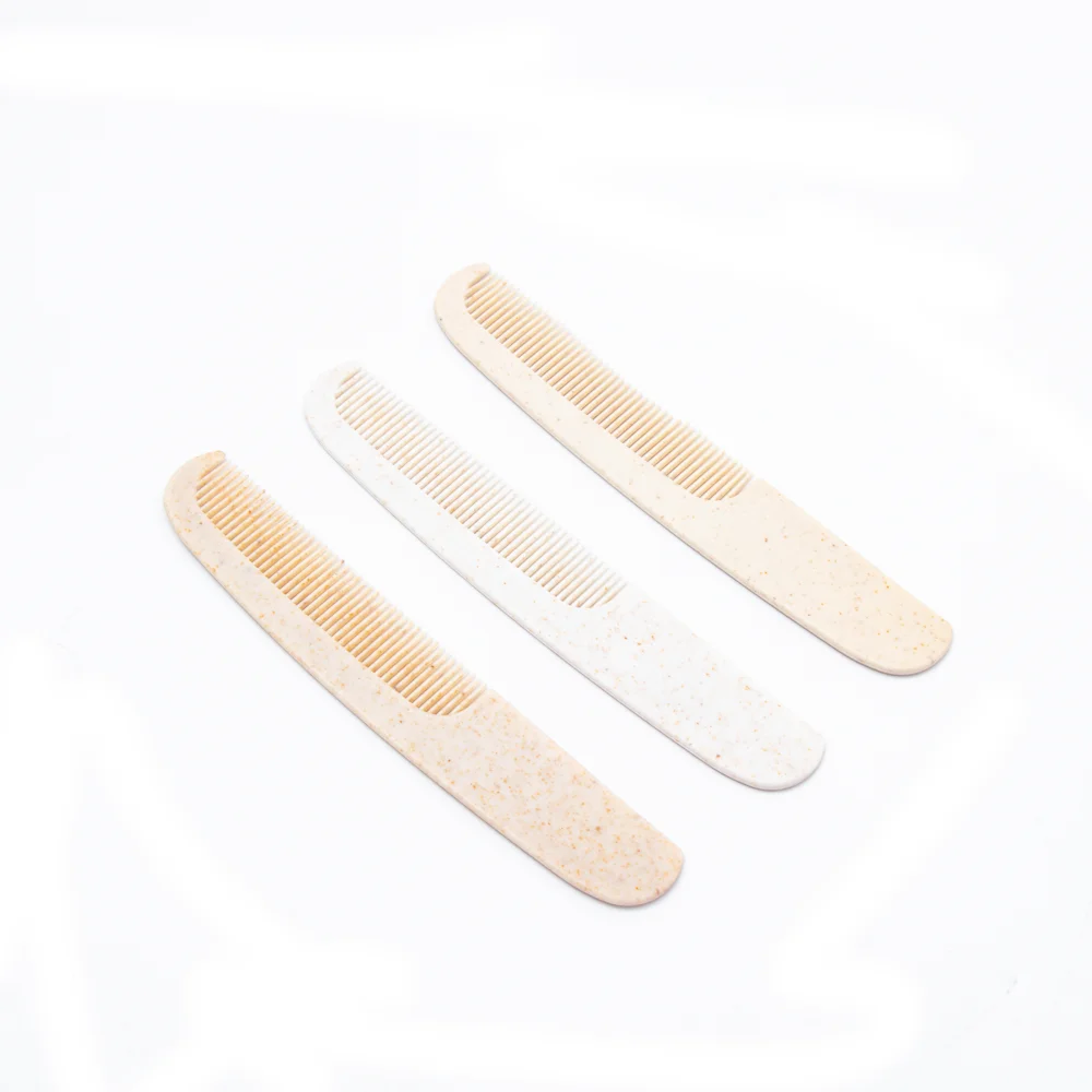 Custom Shape Shower Combs Wheat Straw Unisex for Hotel Travel Use