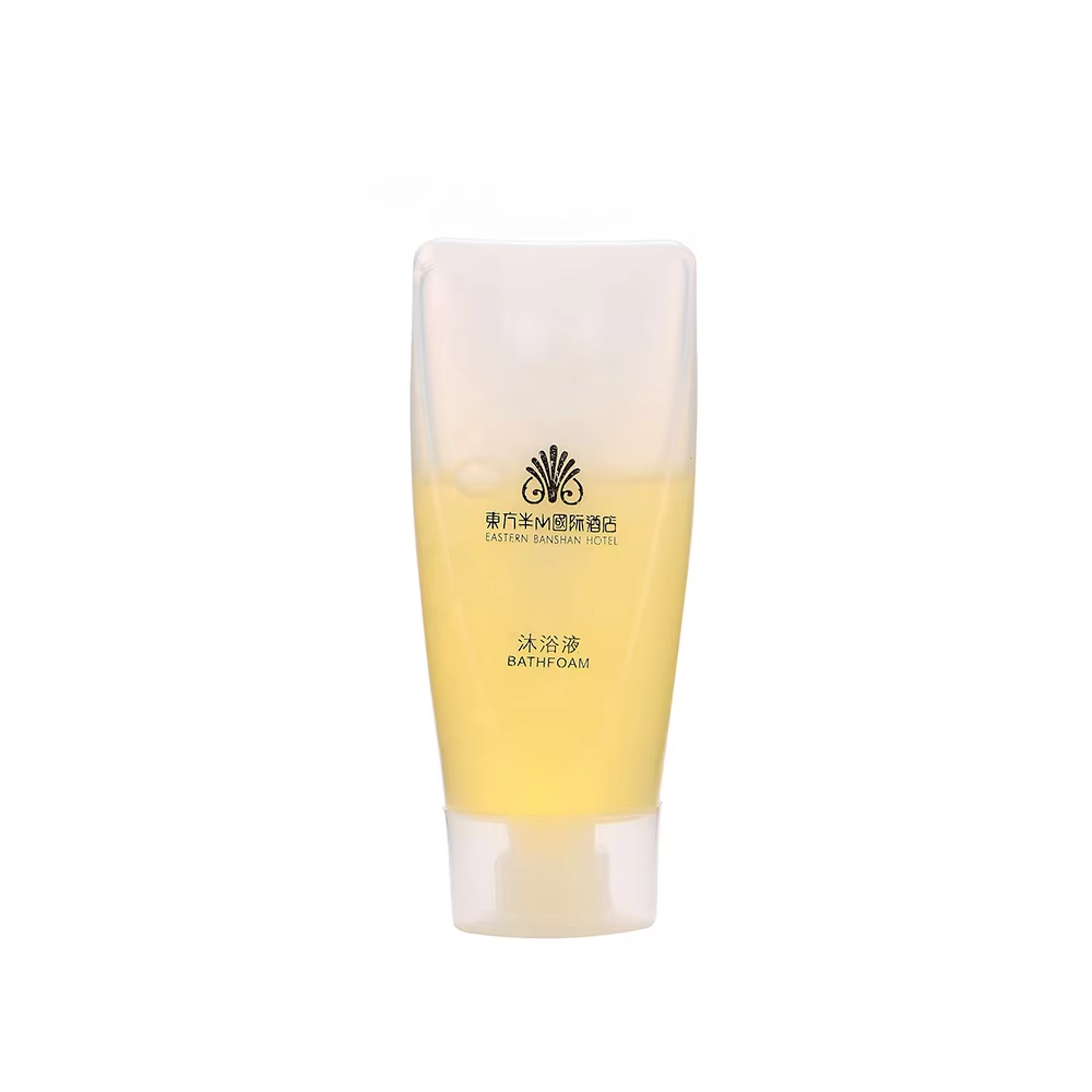 Luxury Hotel Bathroom Plastic Empty Shampoo Bottle for Daily Care