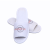 White Cotton Hotel Slippers Disposable Dense Velvet with Eva Logo 6