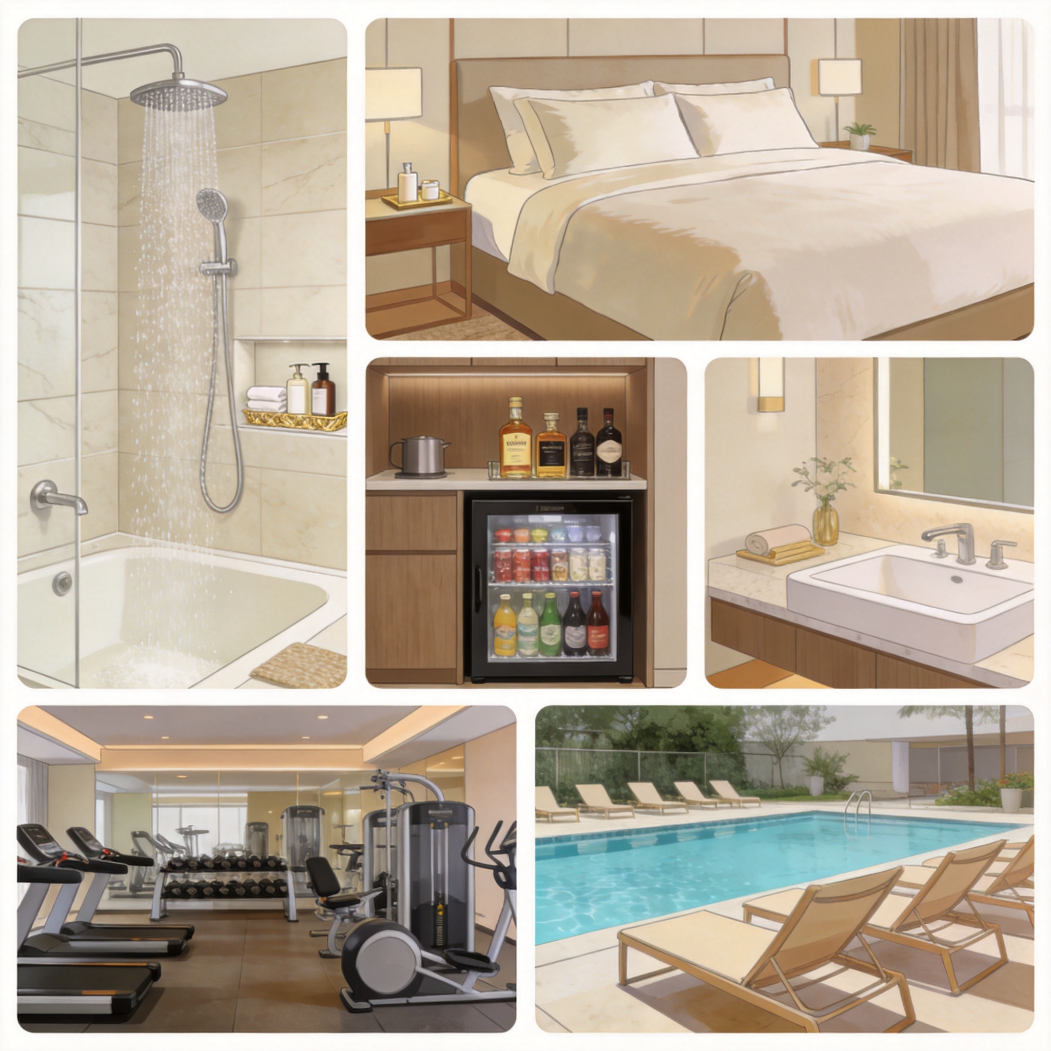 Cost benefit analysis chart for hotel amenities