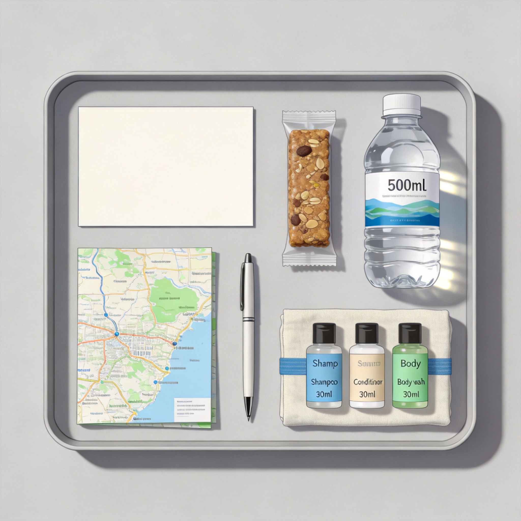 Mid-range welcome kit with comfort items